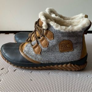 Sorel Women's Out 'N About Plus Boots - Quarry; Duck Boots, Waterproof Size 10